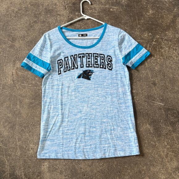 Carolina Panthers Shirt Womens M Medium Blue Short Sleeve T Shirt NFL - Picture 1 of 8